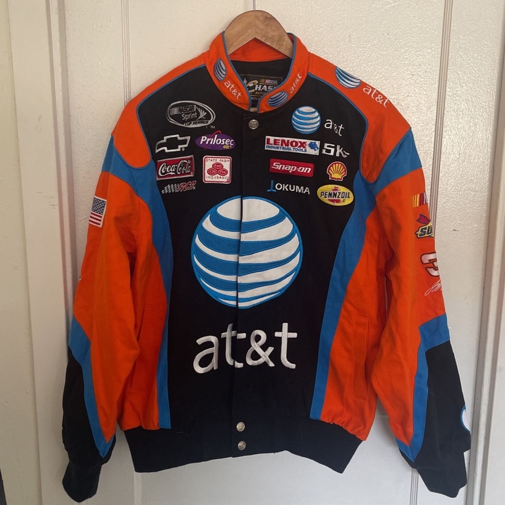 Jeff Burton NASCAR racing jacket bomber 90s. Like NEW! Size Small / Med